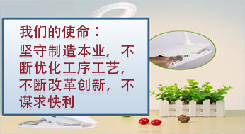 我們的使命：堅(jiān)守制造本業(yè)，不斷優(yōu)化工序工藝，不斷改革創(chuàng)新，不謀求快利